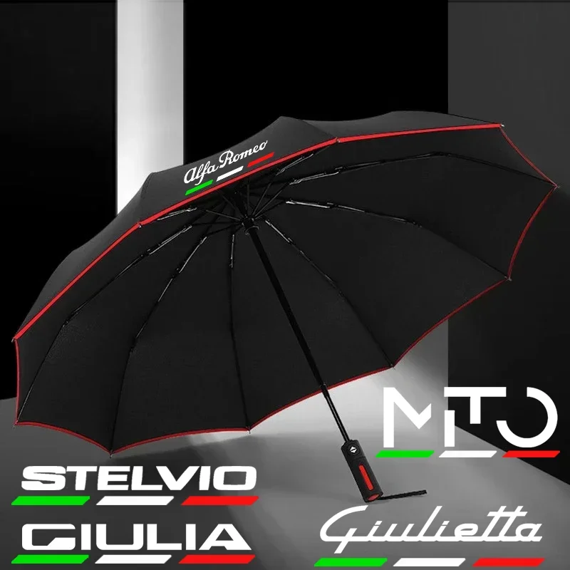 Car Automatic Folding Windproof Sunshade Umbrella for Alfa Romeo 147 156 159 Giulia Giulietta MITO Sportiva Stelivo car windshield sunshade