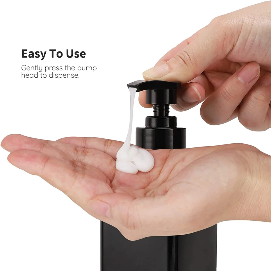 500ml Bathroom Soap Dispenser Refillable Square Shampoo Shower Gel Body Wash Bottle Lotion Dispenser Waterproof Label soap dispenser shampoo dispenser refillable bottle soap dispenser bottle