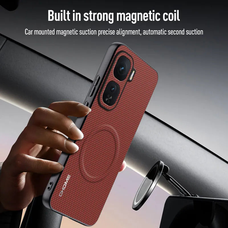Magnetic Matte Leather Shockproof Case - Skin-Friendly Tough Cover