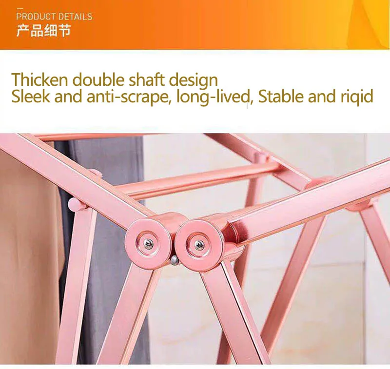 Laundry Rack Standing Laundry Clothes Drying Rackl Laundry Dryer Foldable Cloth Clothing Aluminum Modern Folding Single Outdoor 3