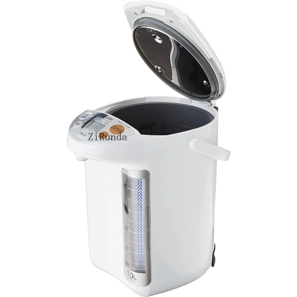 Water boilers and heaters. Easy to clean non stick interior 169 ounces/5.0 liters, white, four temperature settings for home use