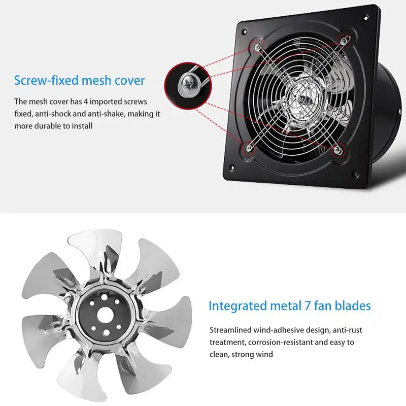 مروحة عادم تجارية أحادية الاتجاه، مصممة للتهوية ال...