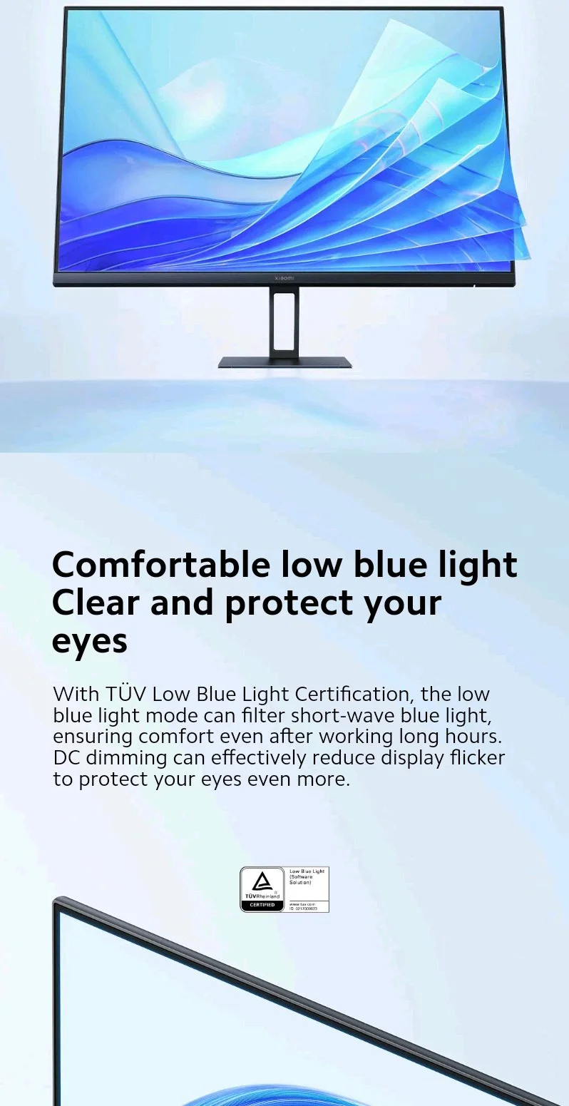 Xiaomi A27i 27 inch 100Hz FHD IPS Monitor description image 6
