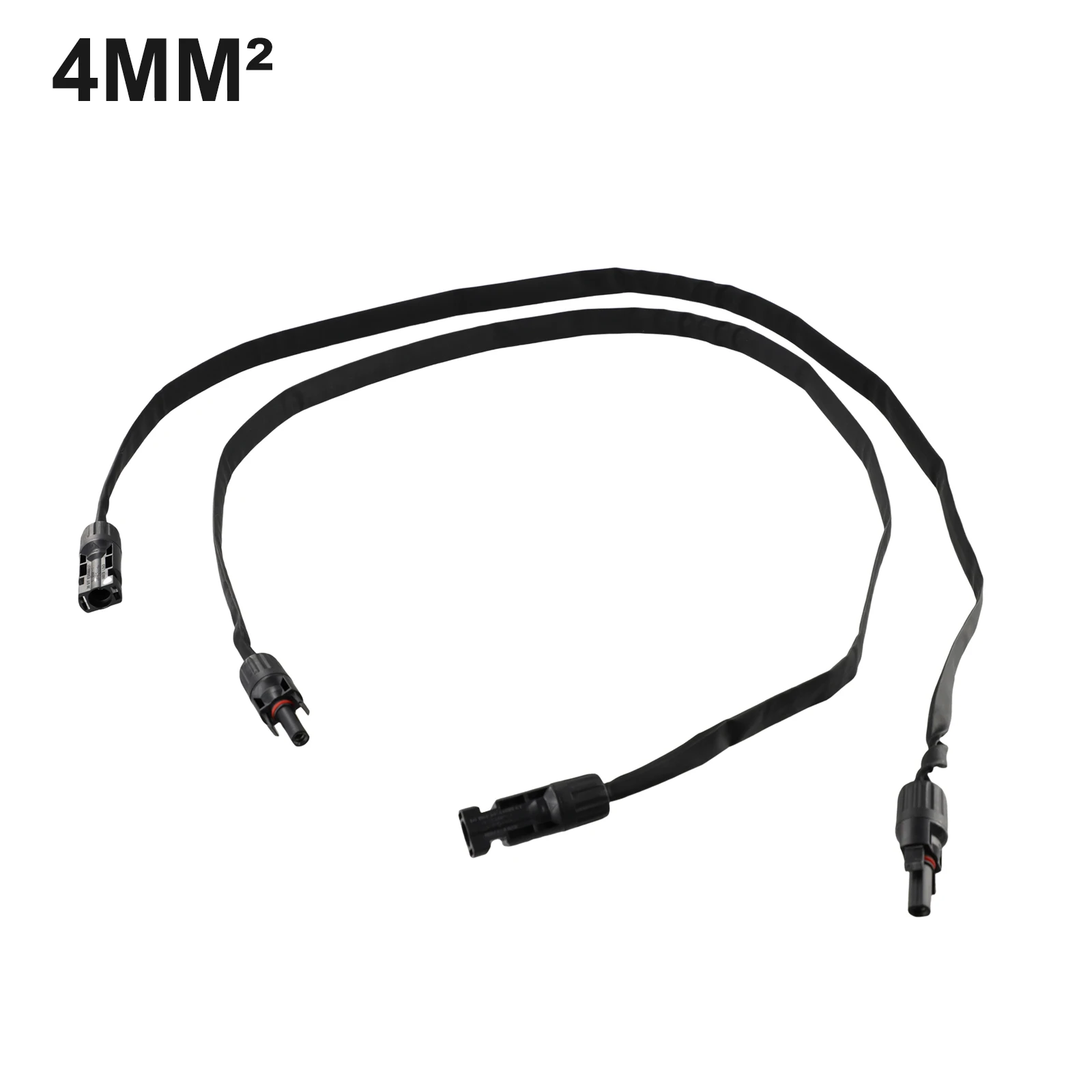 PV Solar Cable Feedthrough 1Pair 4mm/6mm 1M Cable Copper Flat Connection Solar Balcony Door Window Connection Line-Parts