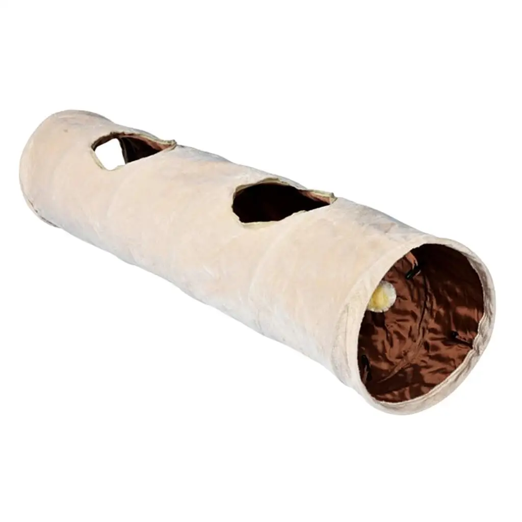 

Cat Tunnel Crinkle Tent with Ball Collapsible Interactive Pet Hiding Toy 50"