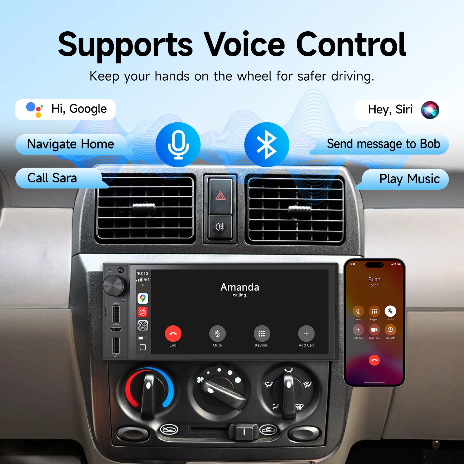 JIUYIN 1Din IPS 6 Inch Wireless Carplay Android Auto Car Radio Multimedia Video MP5 Player Touch Screen Universal Radio Stereo
