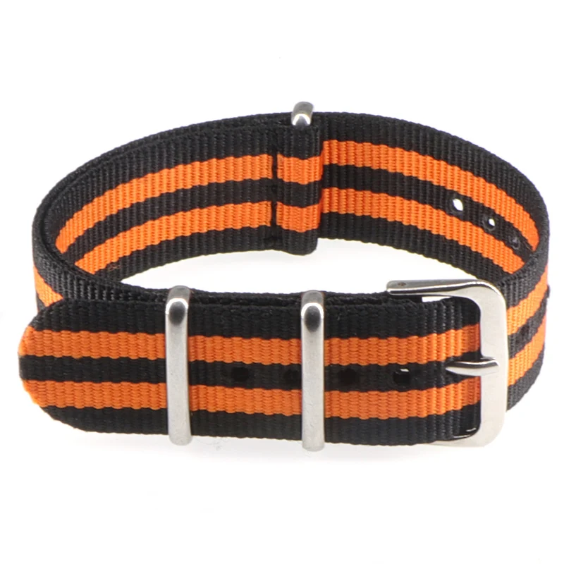 Nylon Army Sports Black Watch Strap with Belt Buckle