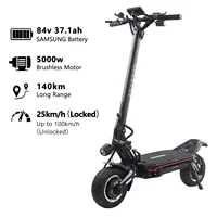 Trottinettes électriques ROVORON S7 5000W à double moteur 84V 37.1Ah 100km/h, déverrouillage par application, suspension réglable, trottinette électrique pliable pour adultes, cyclisme tout-terrain 2
