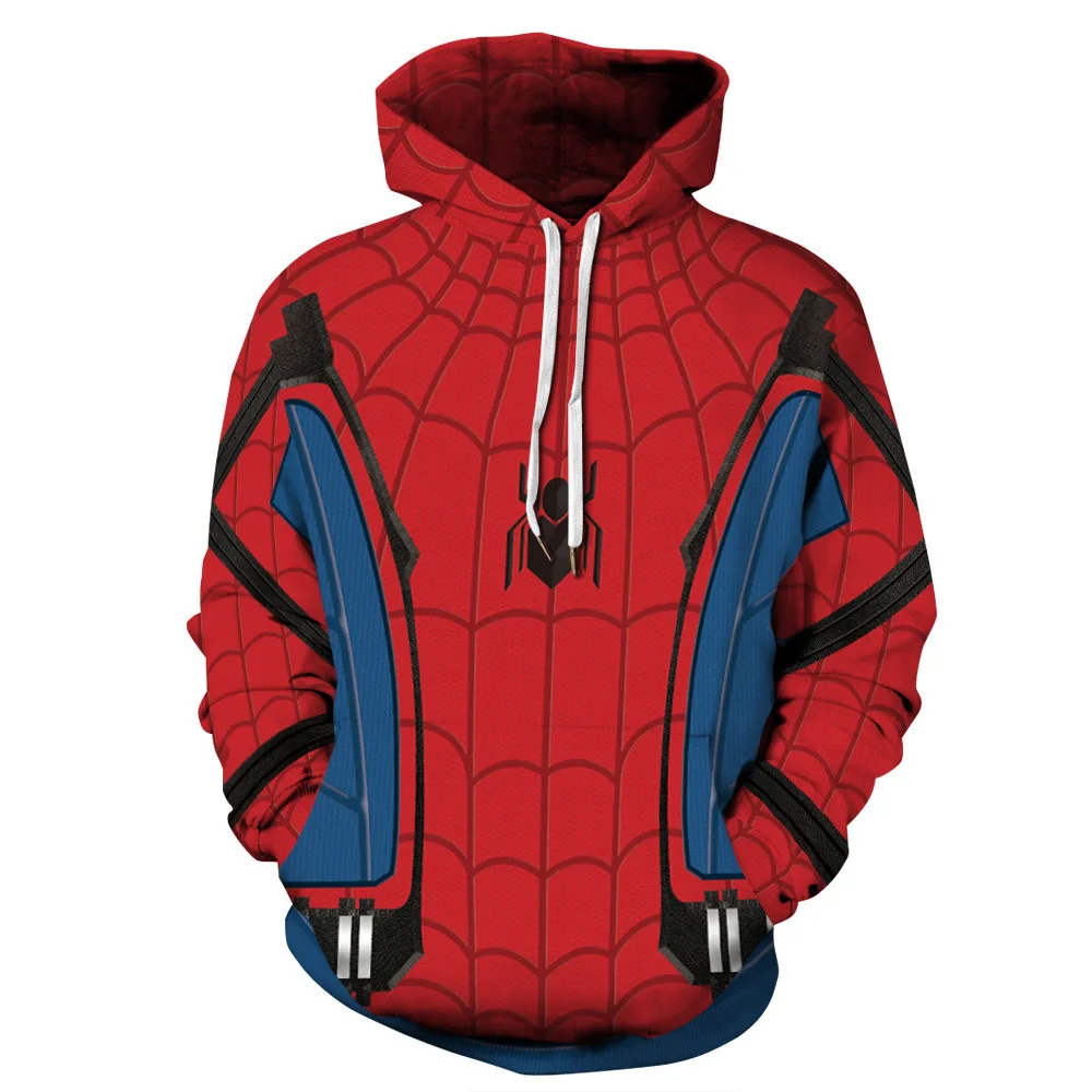 Marvel Spider Man Series Hoodies Anime Spider Cosplay Printing Sweater  Casual Fashion Street Trend Cartoon Women Men Clothing - AliExpress