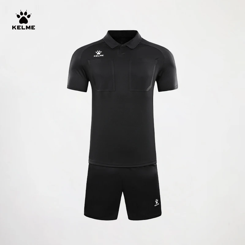 KELME Men Referee Jerseys Football Jersey Sets Professional game Soccer Uniform Short Sleeve Tracksuit 8351ZB1086