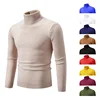 Men's High Neck Sweater  Pullover Knitted Warm Casual Turtleneck Sweatwear  Mens Tops 1