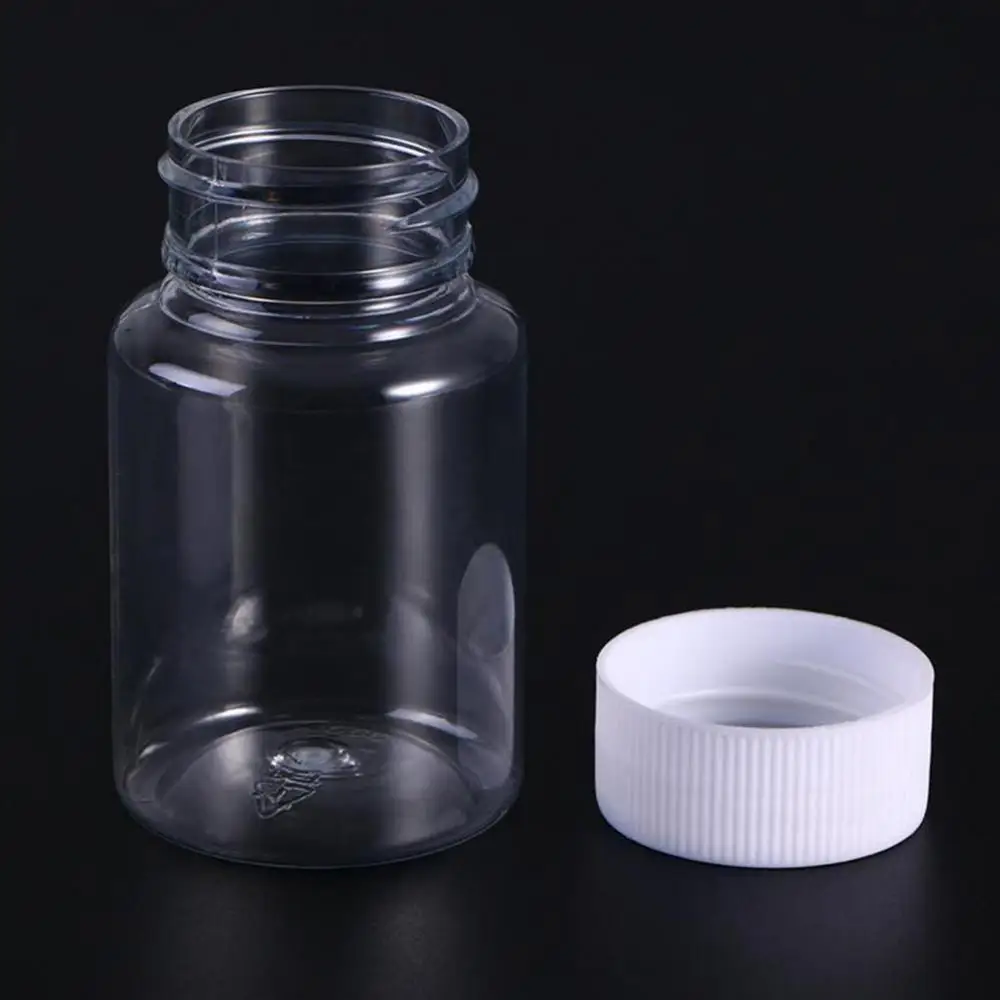 10Pcs 15ml 30ml Plastic Pill Bottles Plastic Seal Bottles Solid Powder Medicine Pill Vial Container Reagent Packing