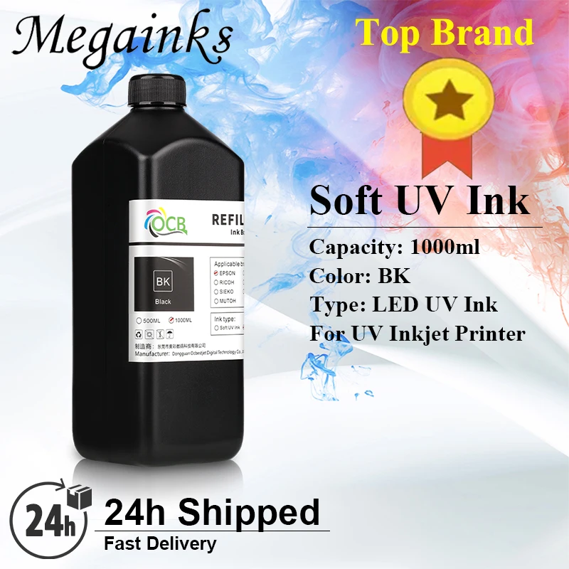Soft UV Ink For Epson DX4 DX5 DX6 DX7 L800 805 L1800 R290 R330 1390 1400 4800 4880 7800 7880 TX800 XP600 XP300 Inkjet UV Printer