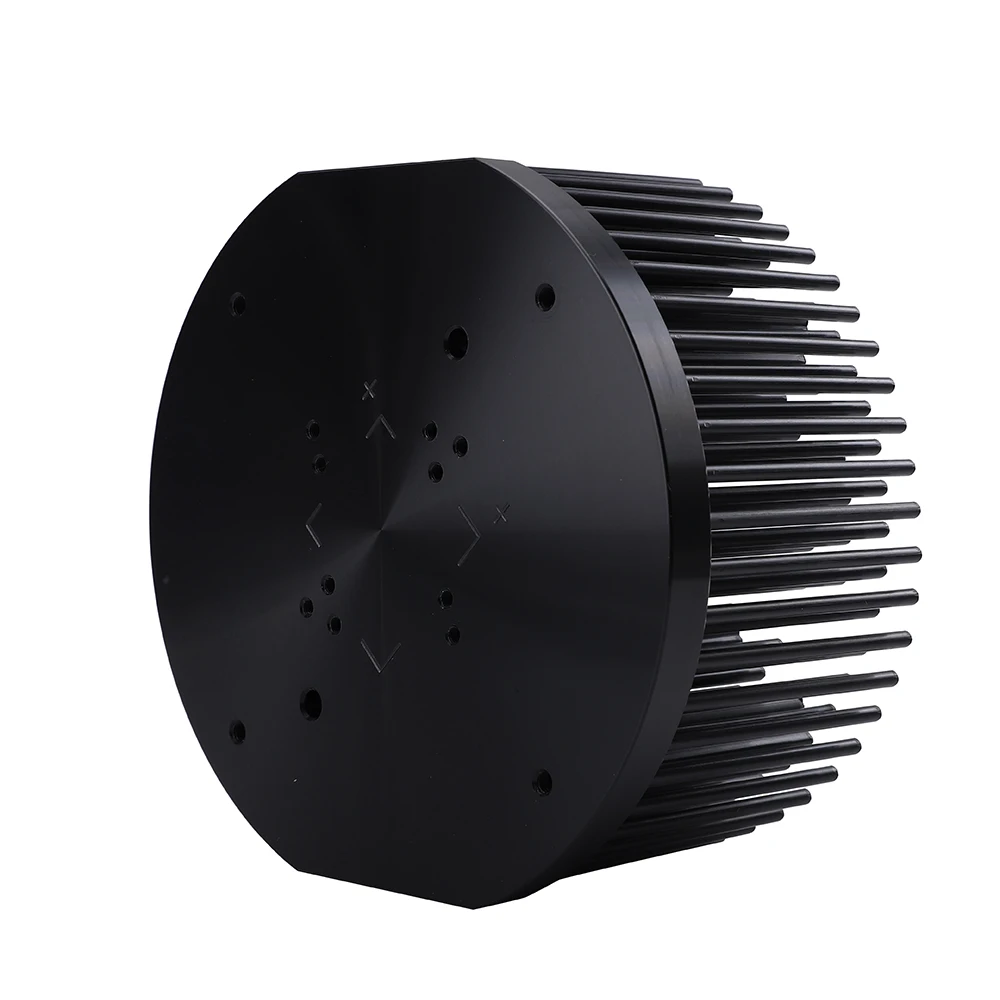 50-60w led radiator Diameter 135mm round pin fin pre-drilled aluminum heat sink for cree cob cxb3590 clu048 1212