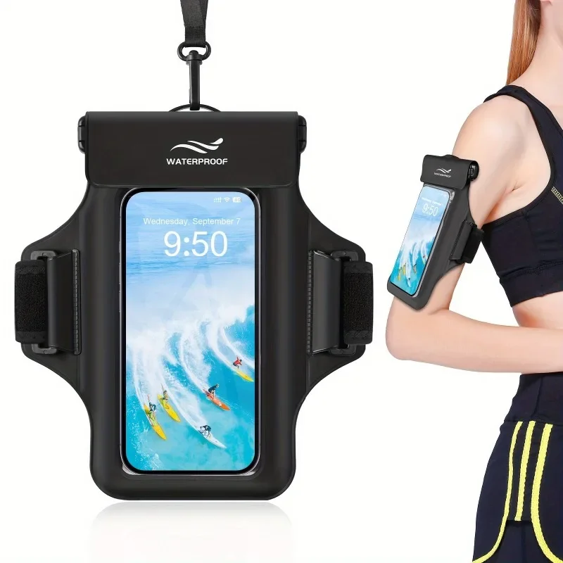 HAISSKY Armband schwimmende wasserdichte Schwimmtaschen für iPhone 17 16 Pro Max Plus 17 Air 16E 15 14 Samsung Xiaomi Taucharmtasche – Detail 1