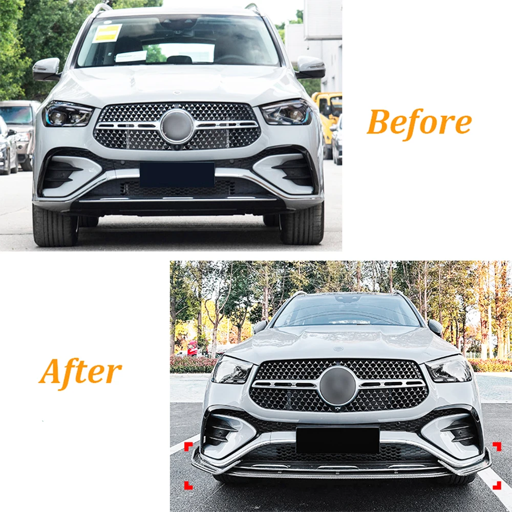 메르세데스 벤츠 GLE 클래스 쿠페 W167 C167 2024+ AMG 차량용 프론트 범퍼 립 스포일러 스플리터 키트 튜닝 가드 보드 액세서리