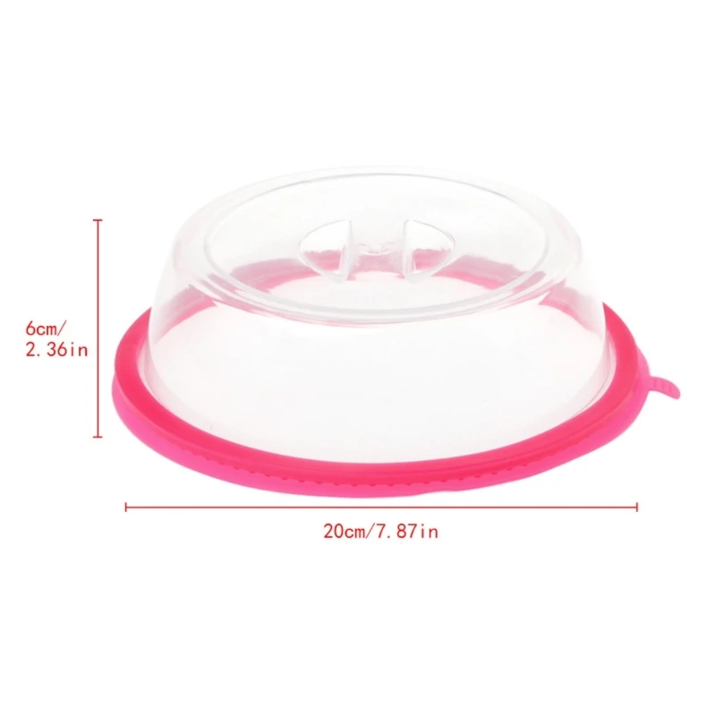 Microwave Oven Plate Cover Non Stick Plastic Clear Dish Lid Table Dustproof