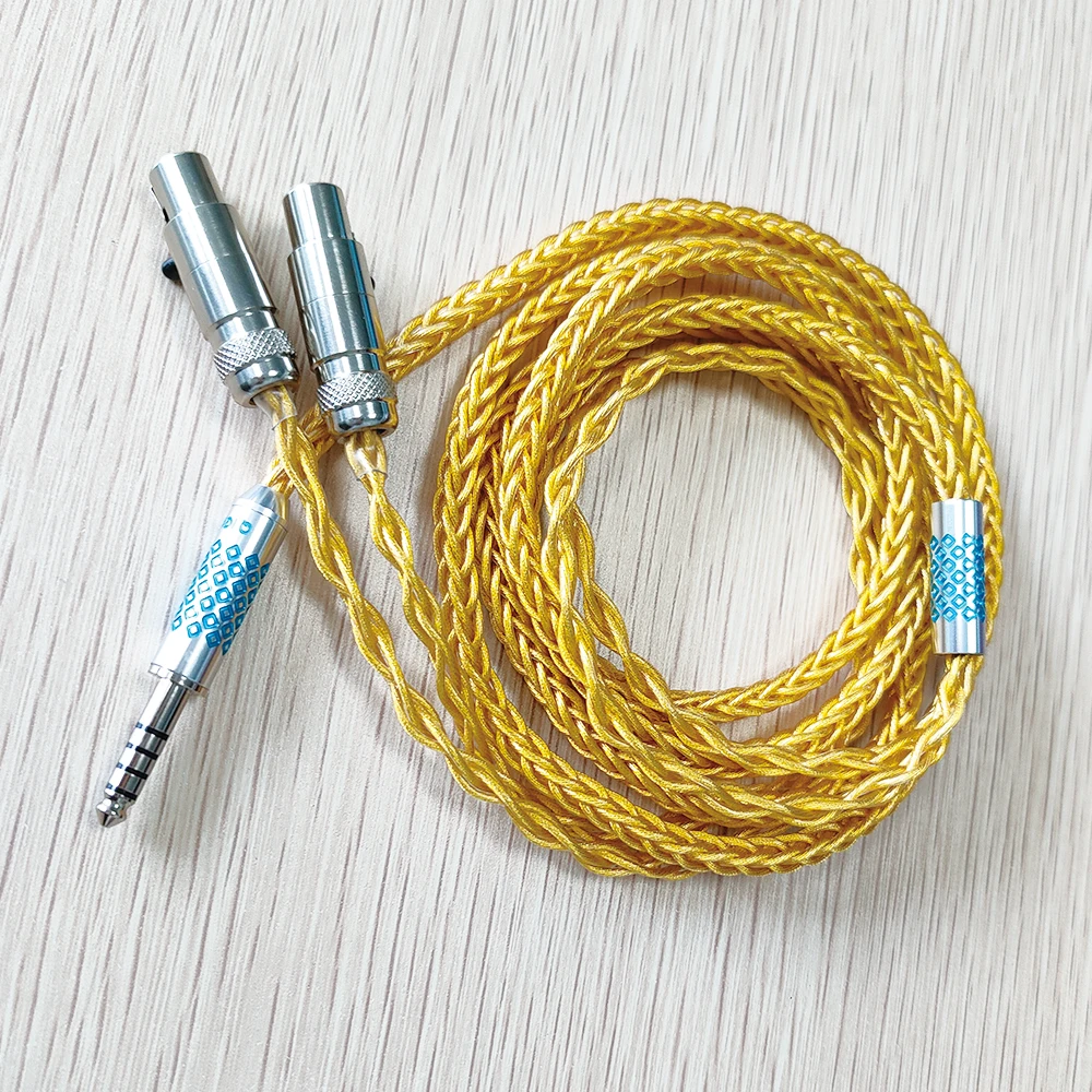 

Single Crystal Silver Upgrade Headphones Cable 4.4mm Male to Mini XLR4 Balanced Headphone Upgrade Cables for AUDEZE LCD-X LCD