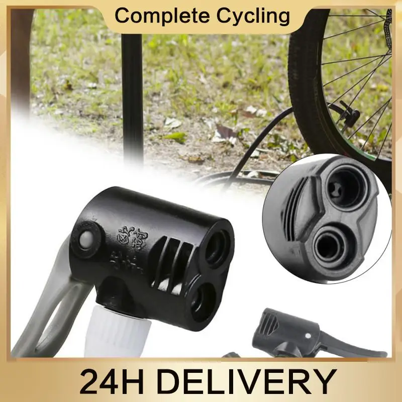 Bicycle Valve Convertor Bike Pump Nozzle Hose Adapter Dual Head Pumping