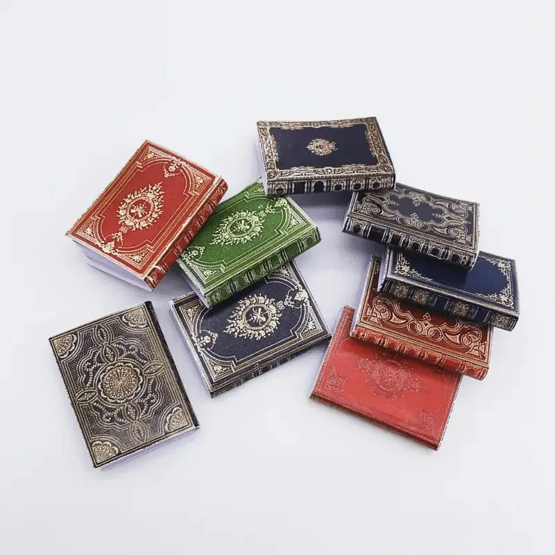 9 Pcs Mini Book Model for 1:12 Dollhouse Accessories Study Decoration Miniature Items 1/6 BJD/Barbies Doll House,Holiday Gifts 3