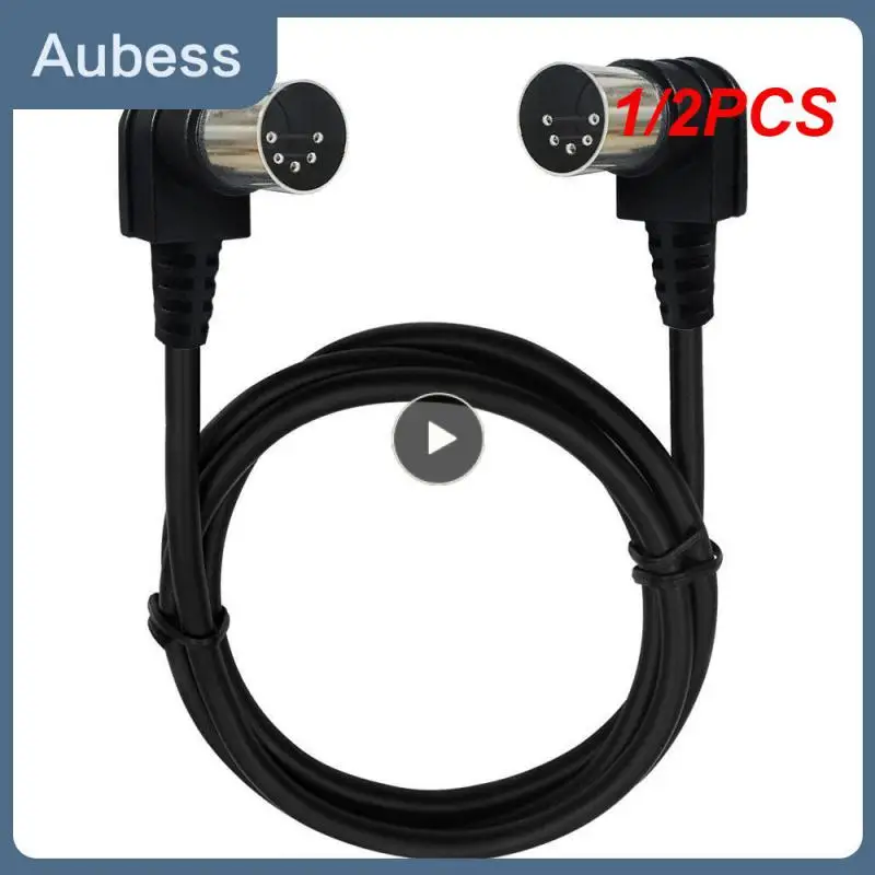 

1/2PCS Double 90 ° Elbow Right Angle DIN5P Male To MIDI Audio Extension Cable