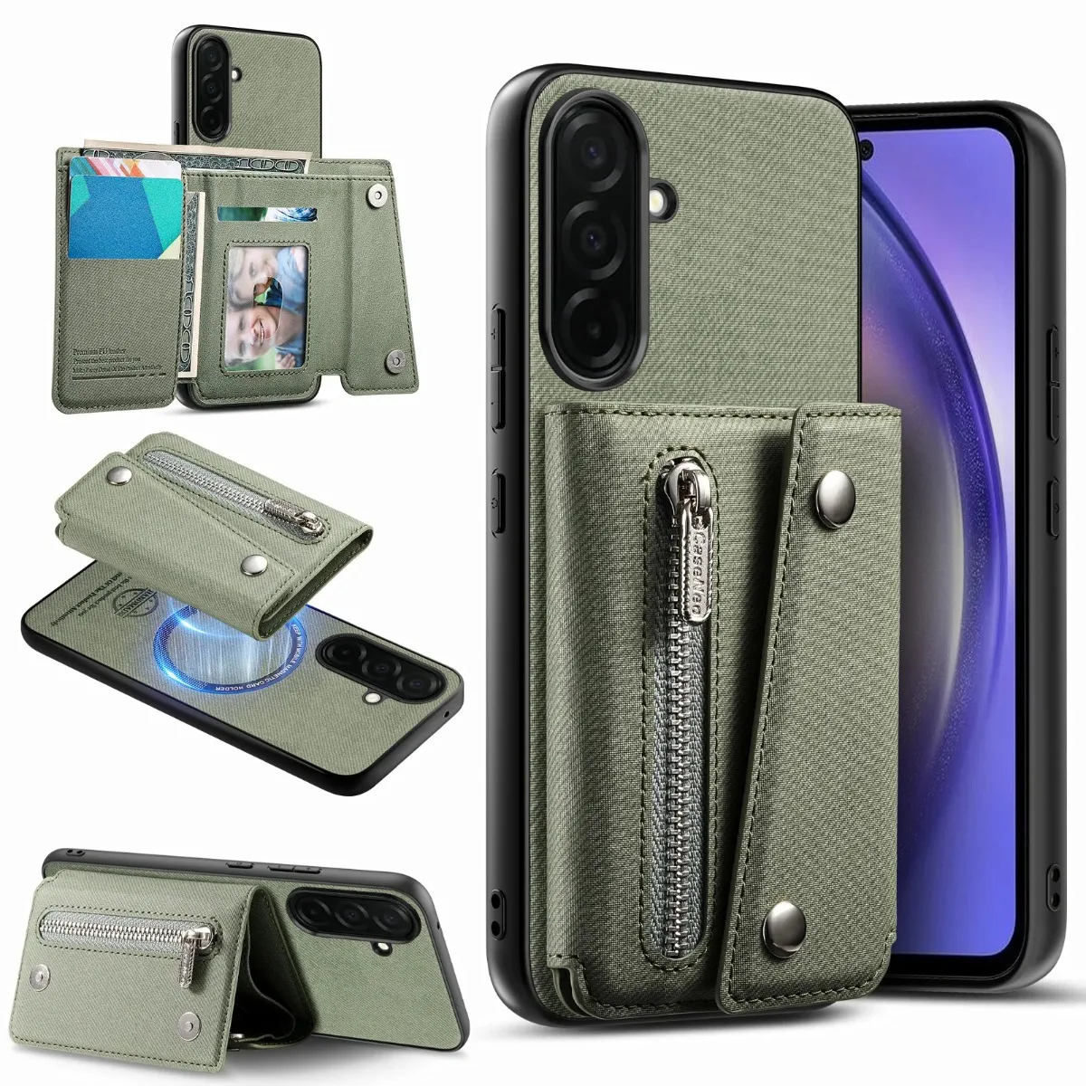 Detachable Magnetic Wallet Phone Case with Magsafe Integration