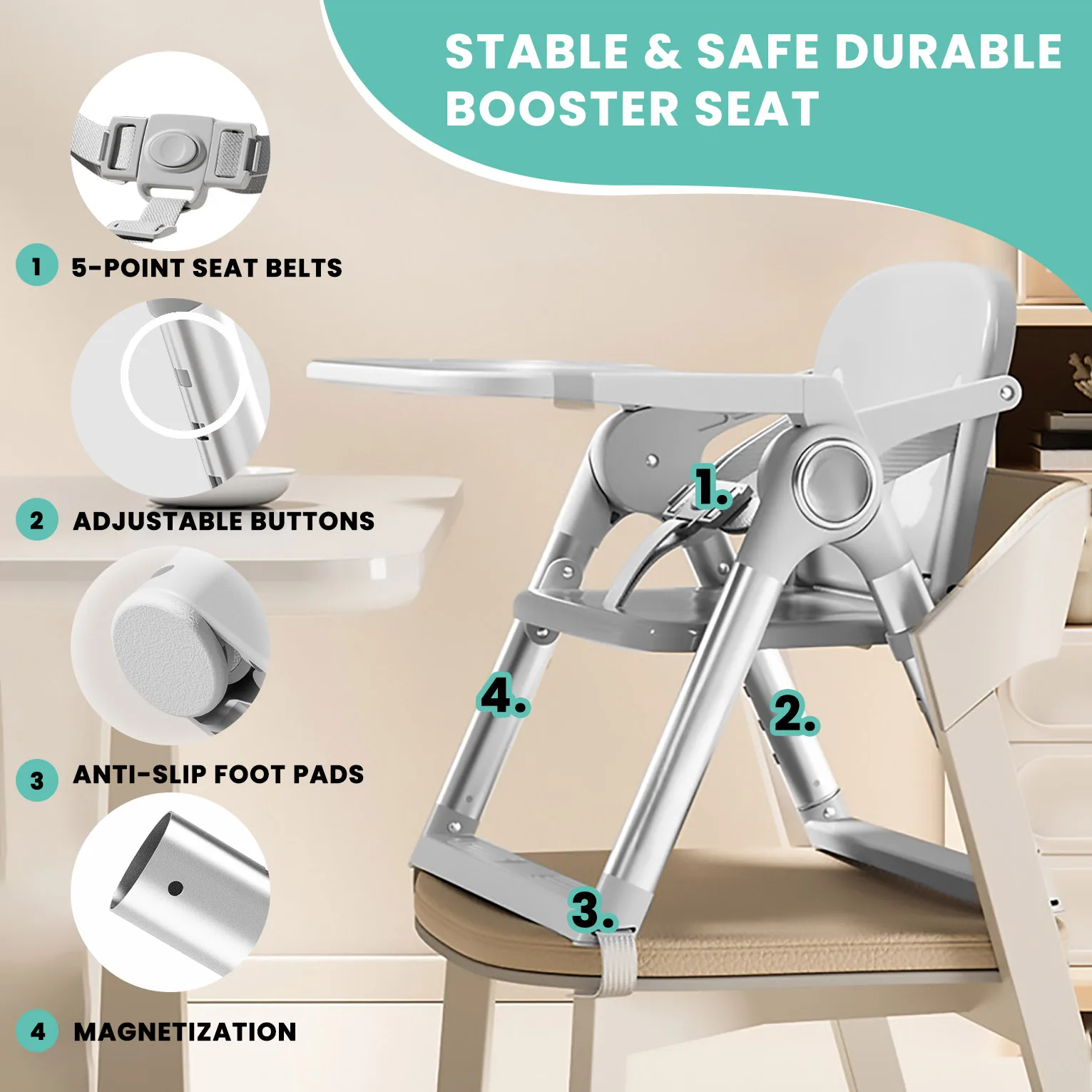 Folding Baby Booster Seat 6