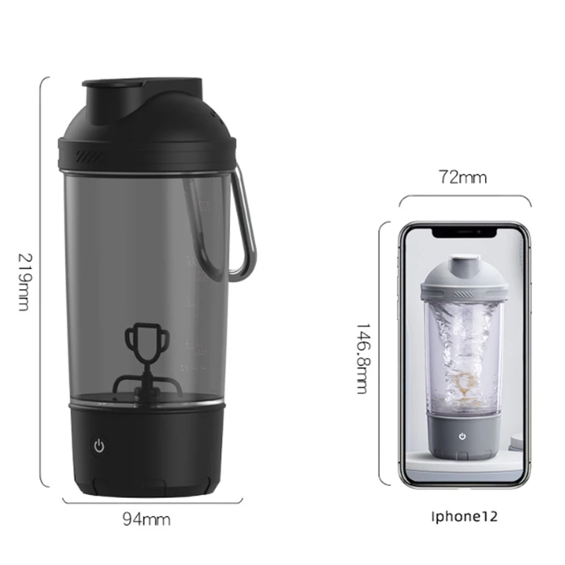 450ml Automatic Self Stirring Protein Shaker Bottle Electric Portable  Movement Mixing Water Bottle Sports Shaker Cup