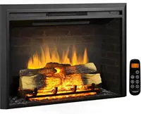 Carl 39" W Electric Fireplace Insert (EF265) Fireplace Heater 750/1500W Fire Crackling Sound Remote Control 1