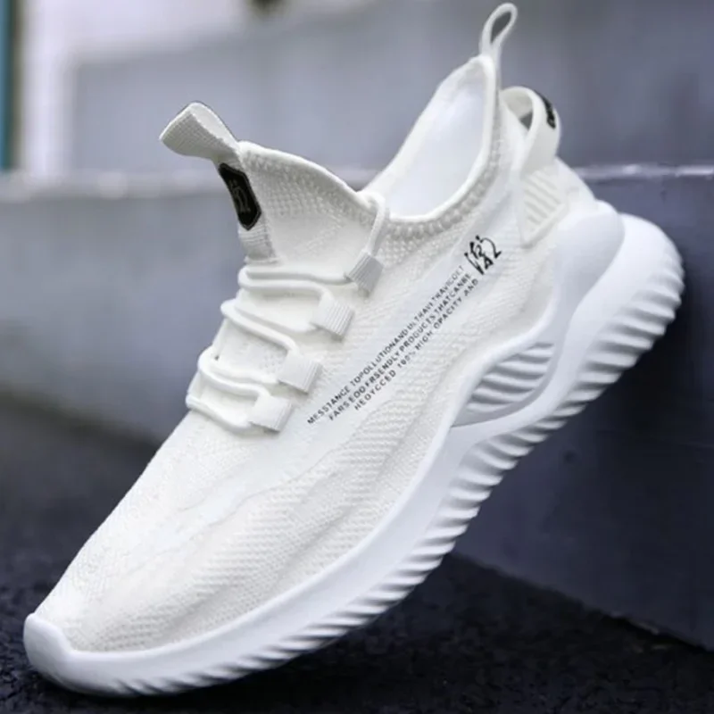 2025 Men's Woven Shoes New Fashion Spring and Autumn Leisure Walking and Running Breathable Flat Bottom Gym Sports Men Sneakers 3
