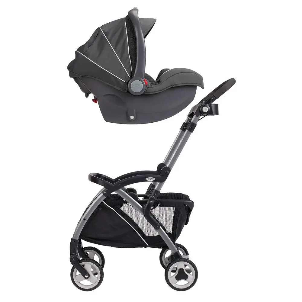 SnugRider Elite Car Seat Carrier, Lightweight Frame, Travel Stroller Accepts any Graco SnugRide Infant Car Seat, Black