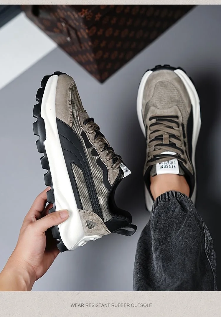 Men High Quality Walking Shoes Men Rubber Casual Sport Shoe Men Outdoor Running Comfortable Breathable Warm Lace-up Size 39-44