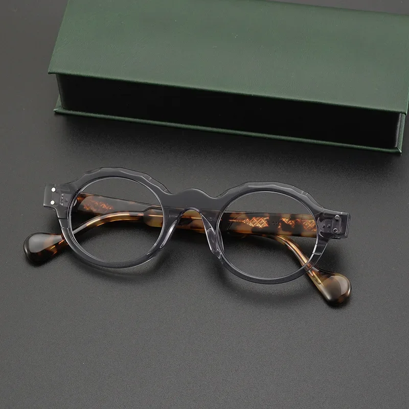 

Designer Japanese Eyeglasses frames for Men Retro Oval Matcha Tortoisesbill Fashion Myopia Optical Women Prescription Glasses