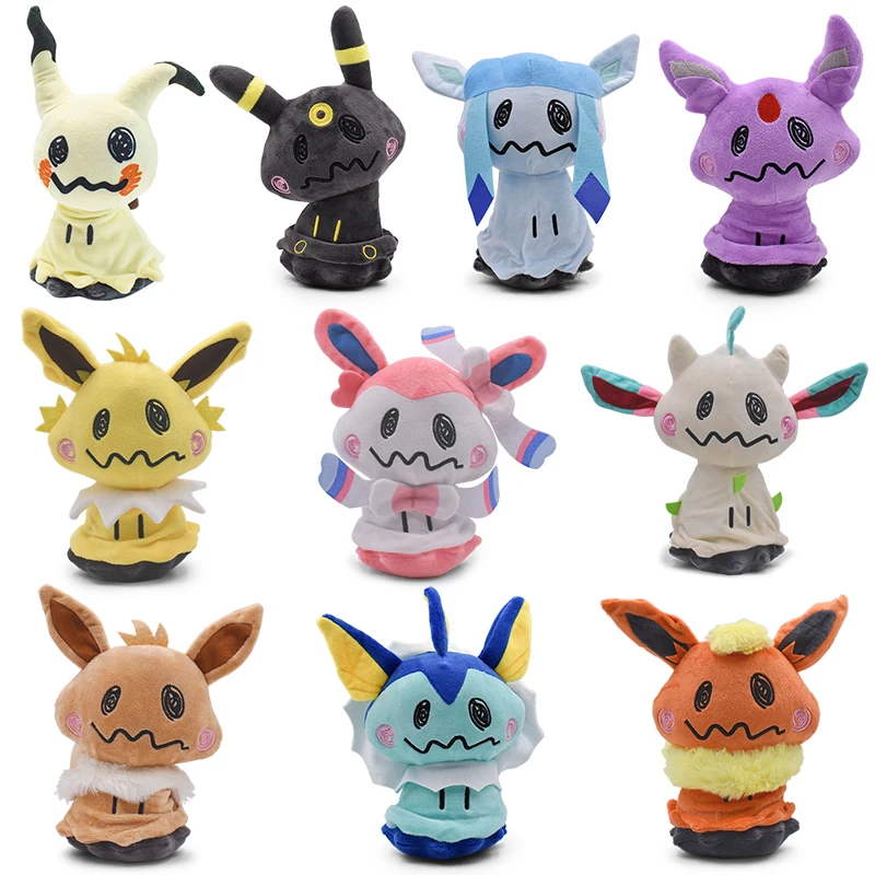 

20cm Pokemon Mimikyu Cosplay Plush Toys Cos Eevee Umbreon Vaporeon Espeon Glaceon Leafeon Sylveon Stuffed Peluche Dolls Gifts