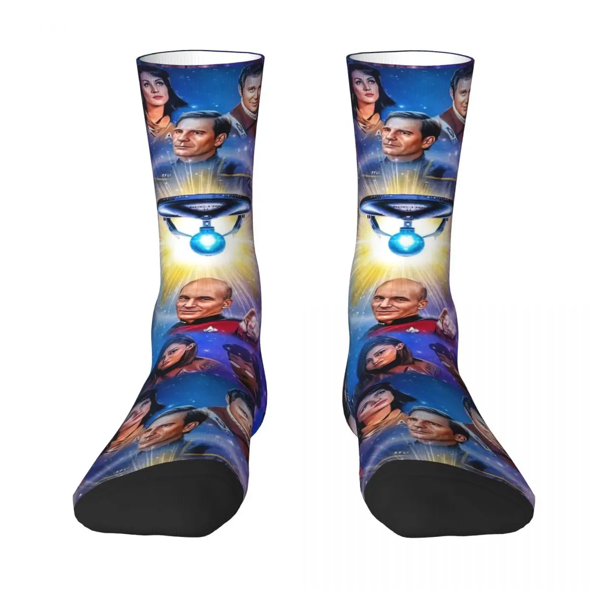 Stellar Starfleet Inspired Trendy Socks – Warm, Soft, Non-Skid Cycling Stockings