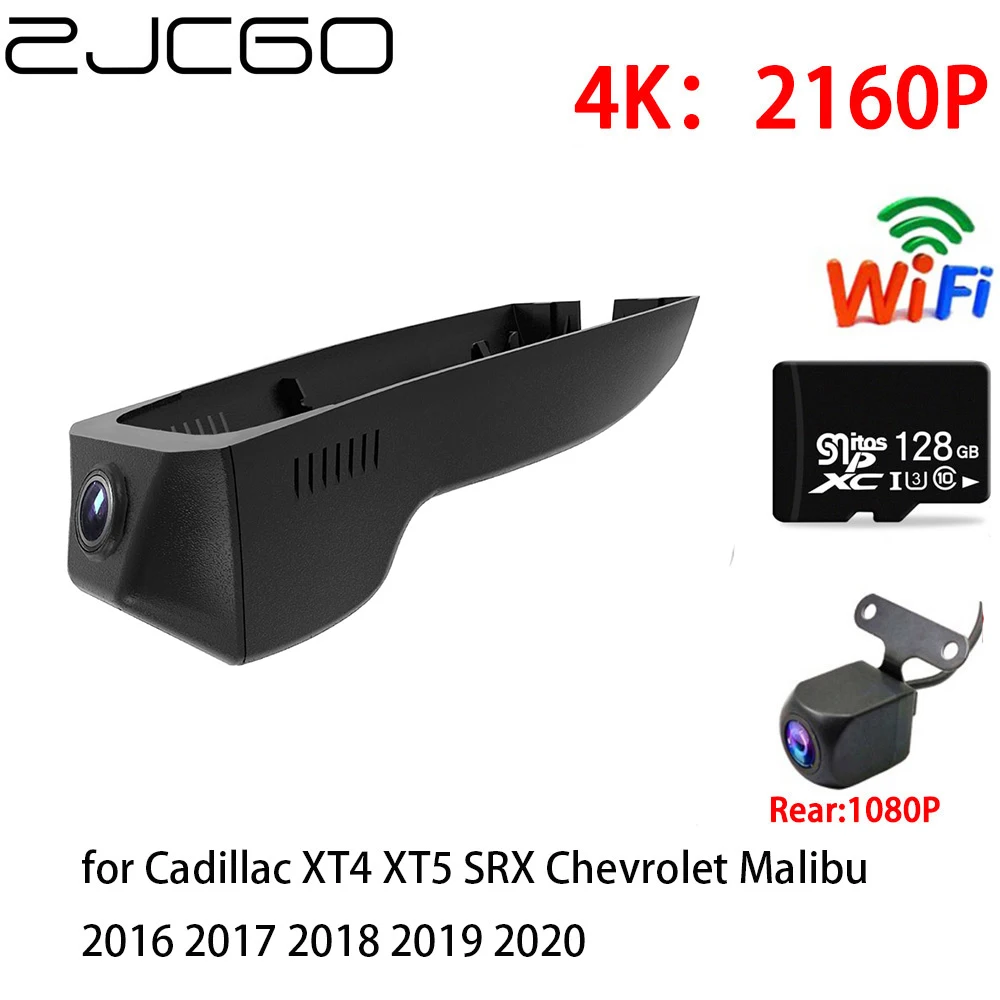 

ZJCGO 4K Car DVR Dash Cam Wifi Front Rear Camera 2 Lens 24h for Cadillac XT4 XT5 SRX Chevrolet Malibu 2016 2017 2018 2019 2020