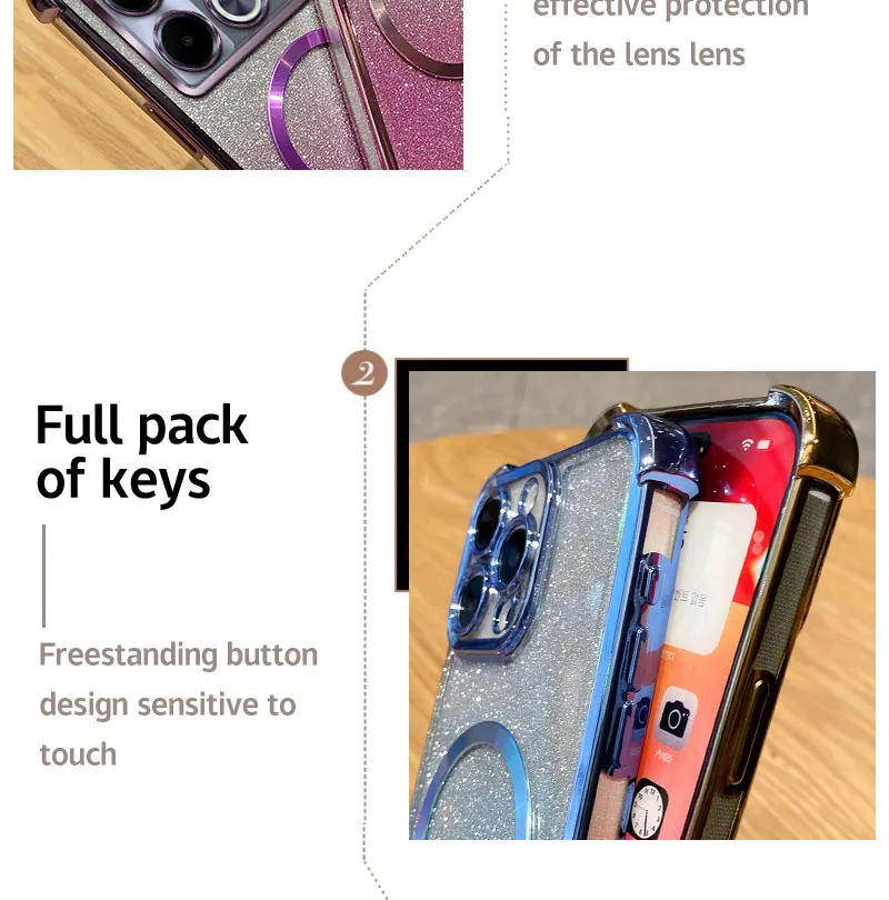 Coque de téléphone à anneau magnétique transparente antichoc de placage de luxe pour Infinix Note 30 40 Pro Plus 4G Smart 8 7 5 2020 Glitte Soft Cover_voghion.com