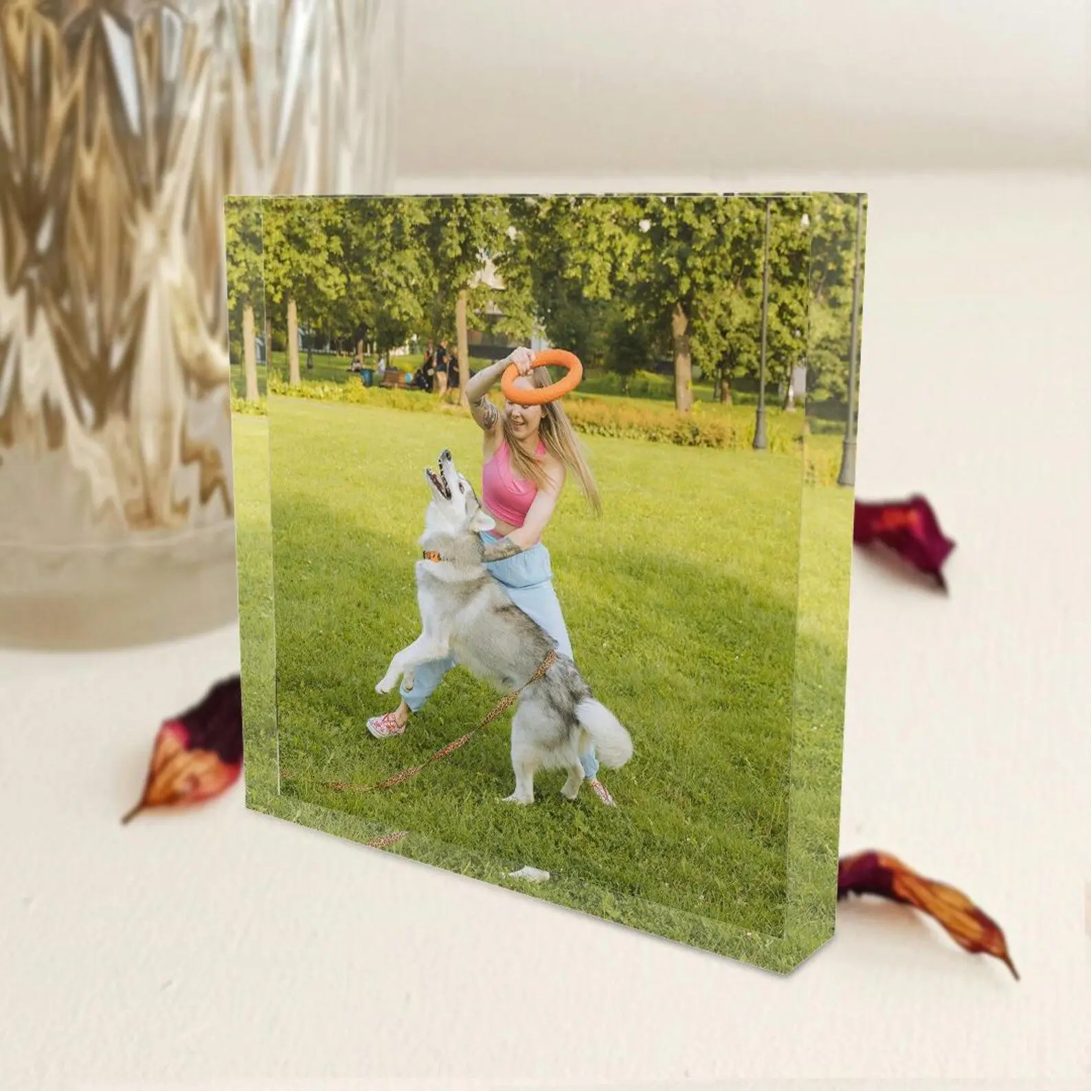 7“ personalisiertes Acryl-Fotodakette mit UV-Druck, individuelles Geschenk für Muttertag, Valentinstag, Weihnachten – Detail 7