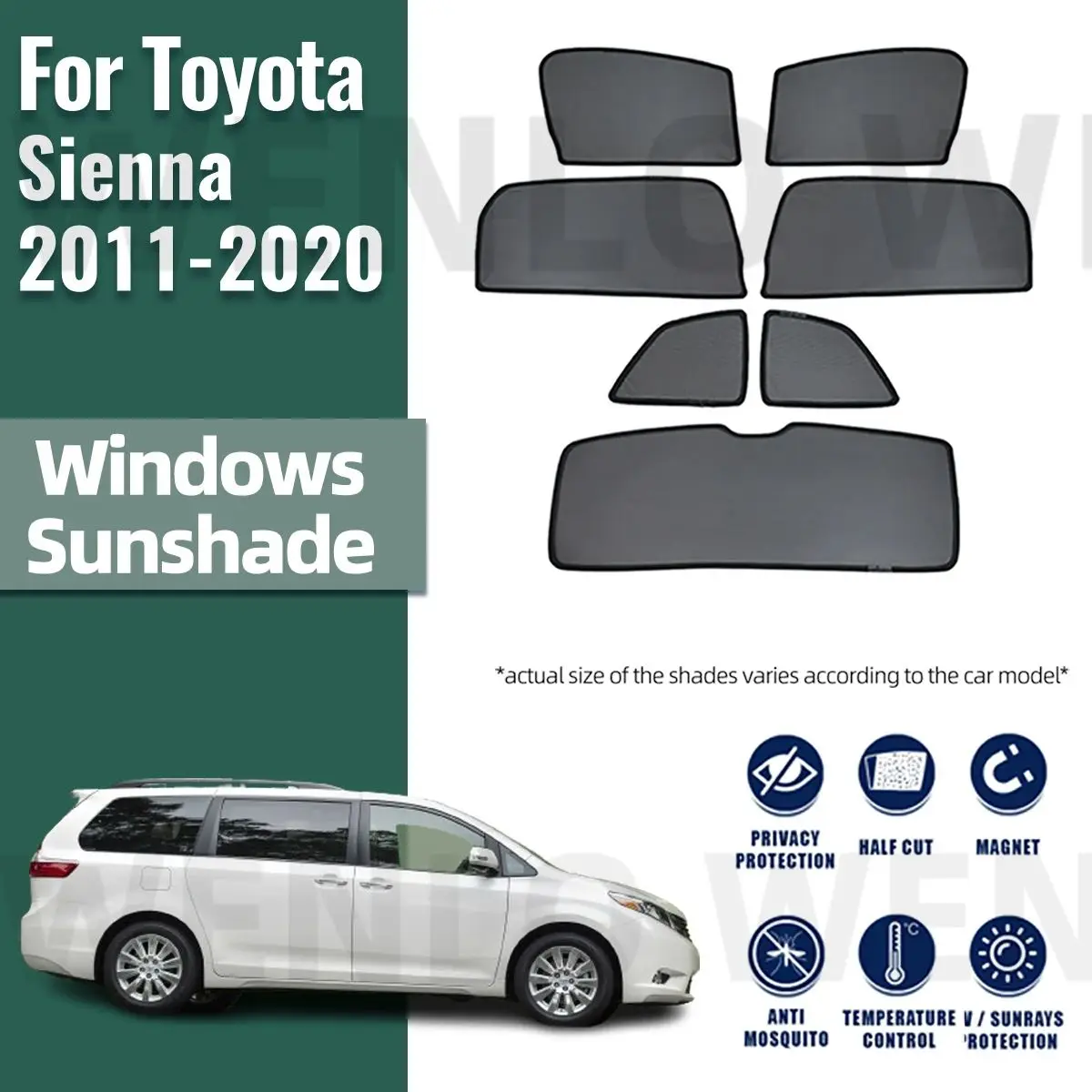 Spiegelkappen Für Toyota Sienna XL30 2010-2020 - Carbon Optik Außenspiegel Abdeckungen