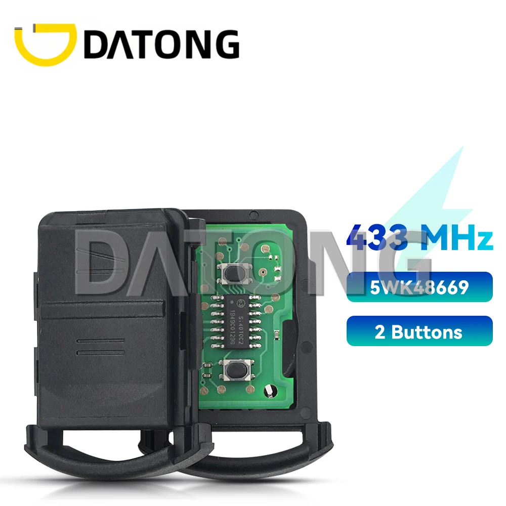 

DATONG 2BTN Car Remote Key For Vauxhall Opel Corsa C 2001-2007 433Mhz 5WK48668 5wk48669 U100/43/46 YM28 NO CHIP