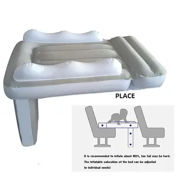 Materasso da viaggio premium per auto e aereo per bambini, materasso gonfiabile portatile per auto, estensore per sedile per viaggi su strada, materasso per dormire.
