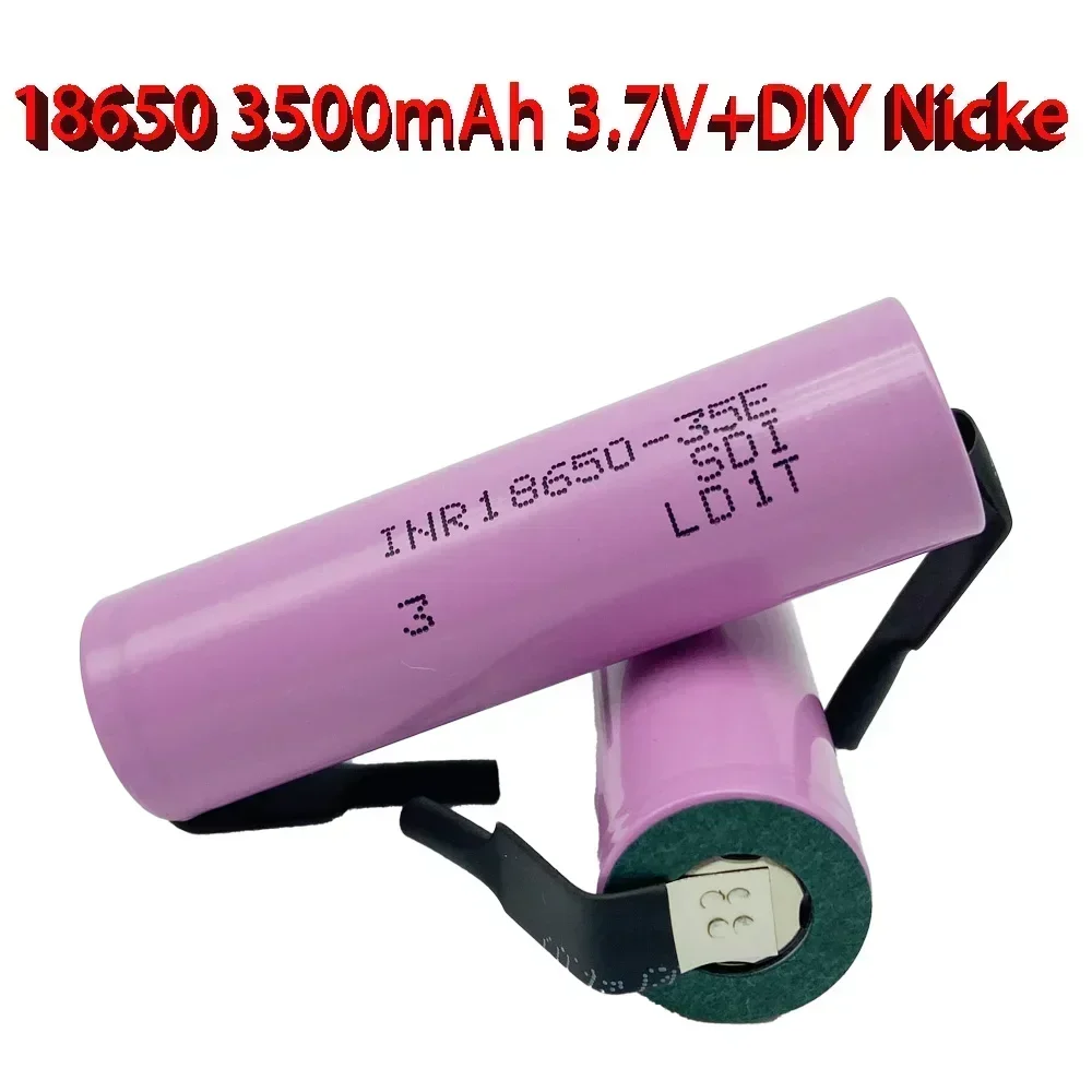 

18650 35E 30A discharge 3.7V 3500mAh 18650 rechargeable battery toy flashlight lithium battery+DIY nickel sheet