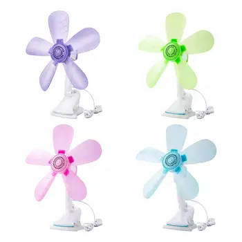 클립온 전기 선풍기, 모던한 무소음 탁상 선풍기, 미니 데스크탑 선풍기, 야외 기숙사 가정용 침대용 5 엽 선풍기