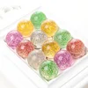 10pcs Children Bouncy Ball Toy Colored Bouncing Ball Rubber Outdoor Toys Sport Games Gold powder  Elastic Juggling Jumping Balls 1