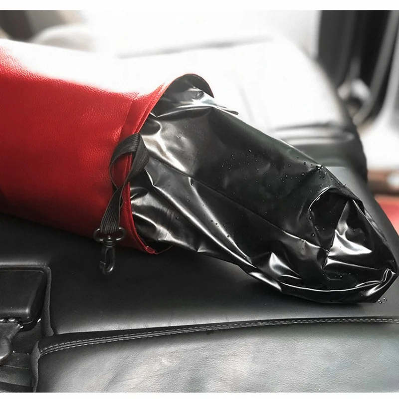 Foldable Car Garbage Storage Can Waterproof Hanging Litter Bag Auto Interior Waste Container Folding Rubbish Bin Organizer car trash can car trash bag