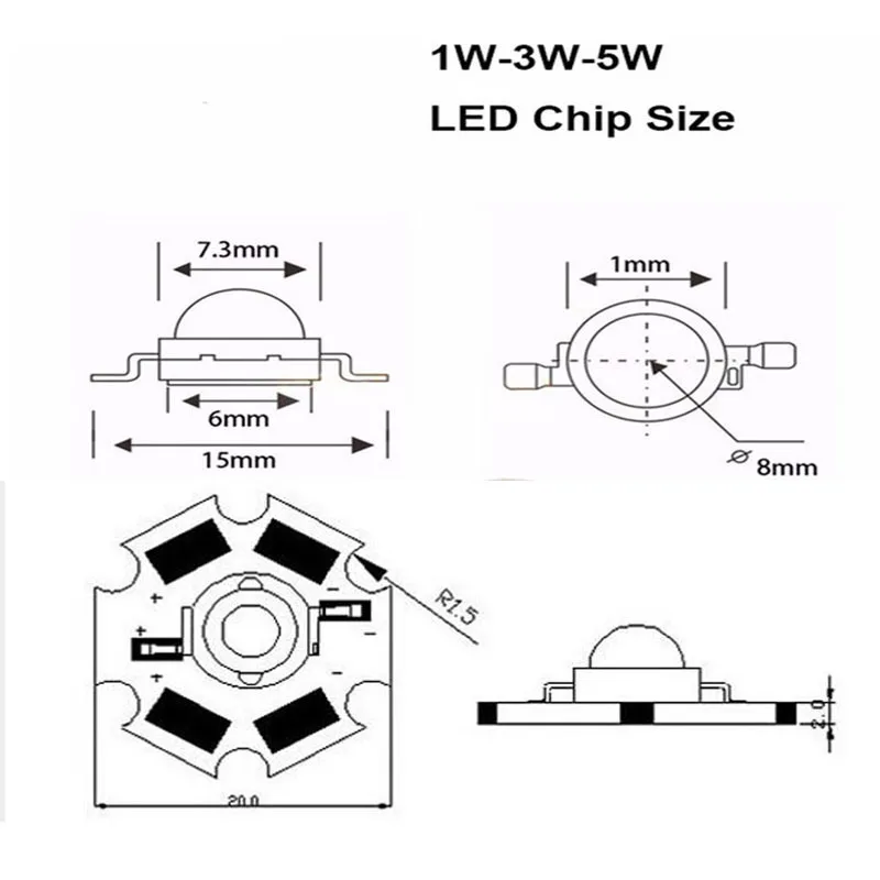 3W LED IR 레드 고출력 비드 라이트 칩 730 740 850 940nm 적외선 칩 700mA 유도 식별 램프 10개