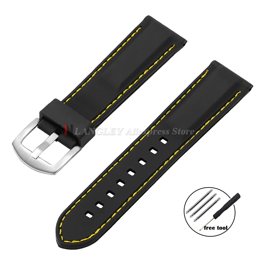 Versatile Waterproof Silicone Sport Watch Strap