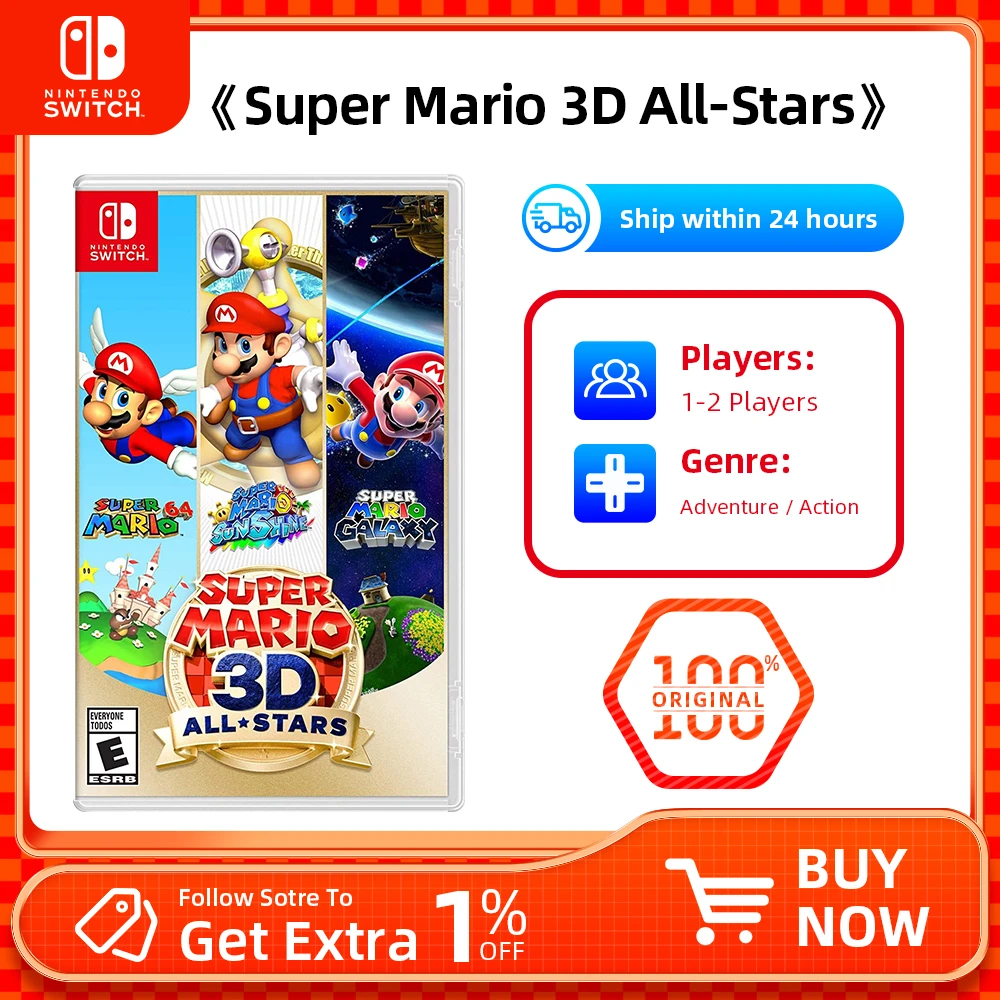 Super mario 3d all stars + super mario + rabbids kingdow tlle - Jogos de Vídeo Game - Arembepe