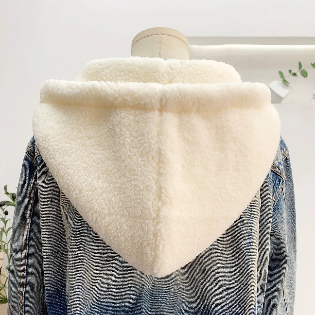 Fleece Fake Hooded Collars Hat For Sweater Pullover Jacket Outwear Winter Flecce Detachable Hooded Fake Collar Cap Drawstring 2