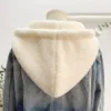 Fleece Fake Hooded Collars Hat For Sweater Pullover Jacket Outwear Winter Flecce Detachable Hooded Fake Collar Cap Drawstring 2